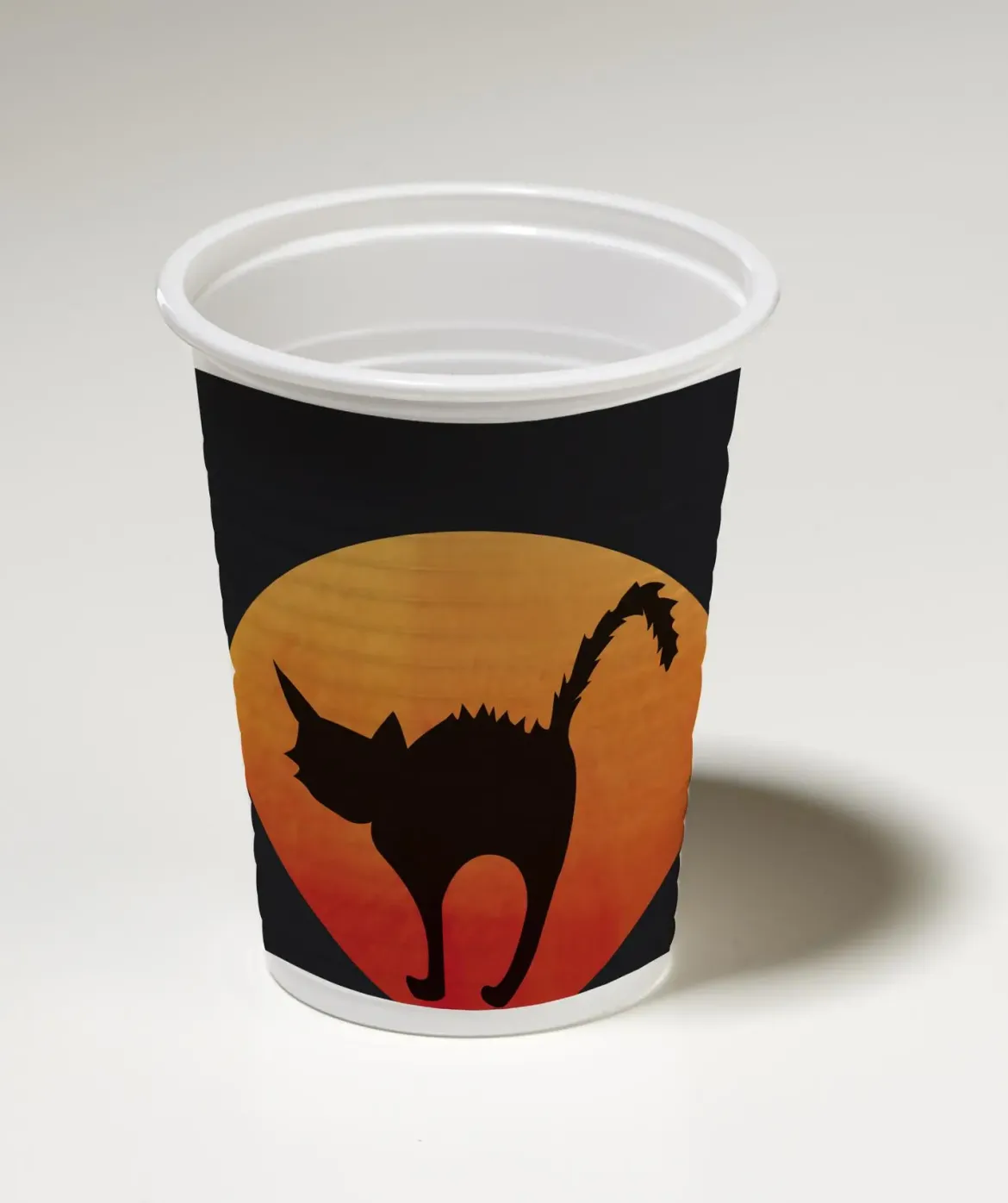 10 GOBELETS EN PLASTIQUE 20CL LUNE HANTEE