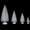 ACCESSOIRE VILLAGE DE NOEL 10 SAPINS BLANC