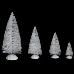 ACCESSOIRE VILLAGE DE NOEL 10 SAPINS BLANC
