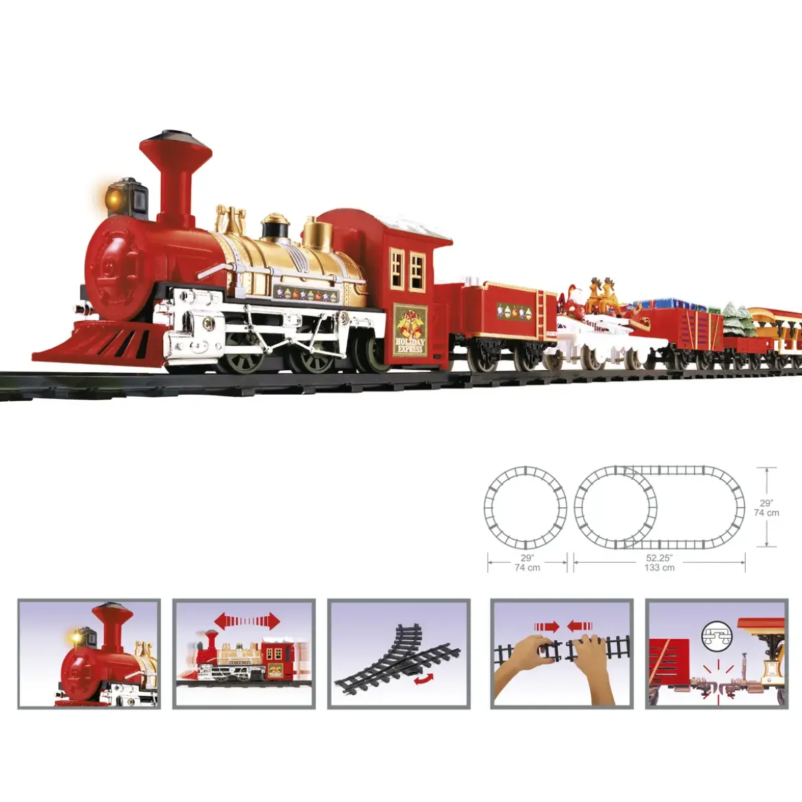 ACCESSOIRE VILLAGE DE NOEL TRAIN 26 PIECES LUMINEUX MUSICAL