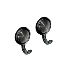 ACCROCHE TORCHON X2 GRIS NOIR TRANSPARENTS