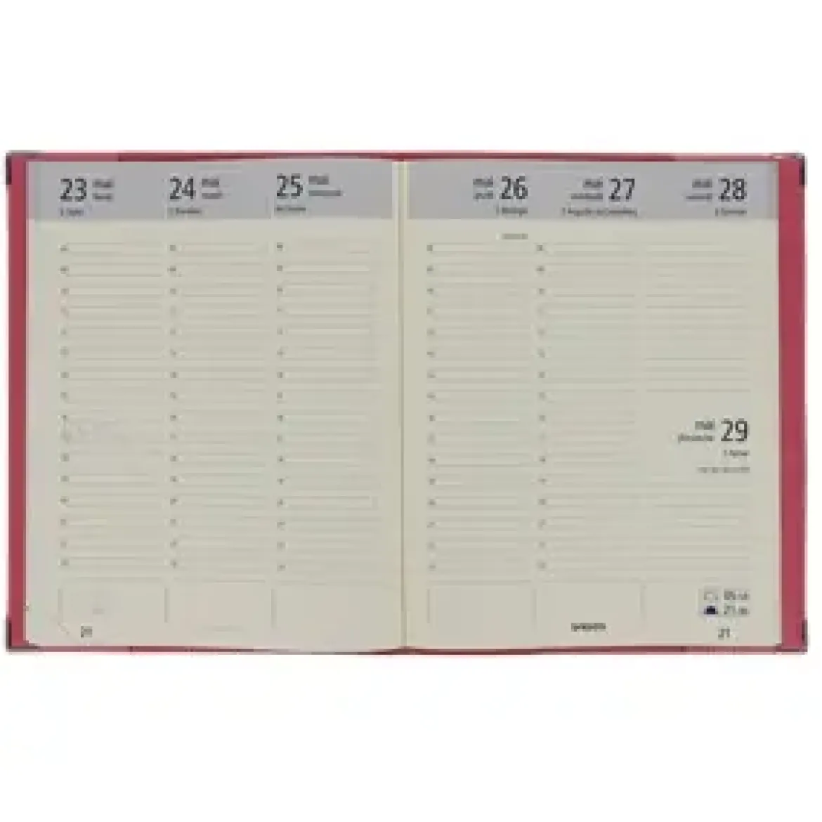 AGENDA BUREAU 2026 ARGENT 22.8X18CM
