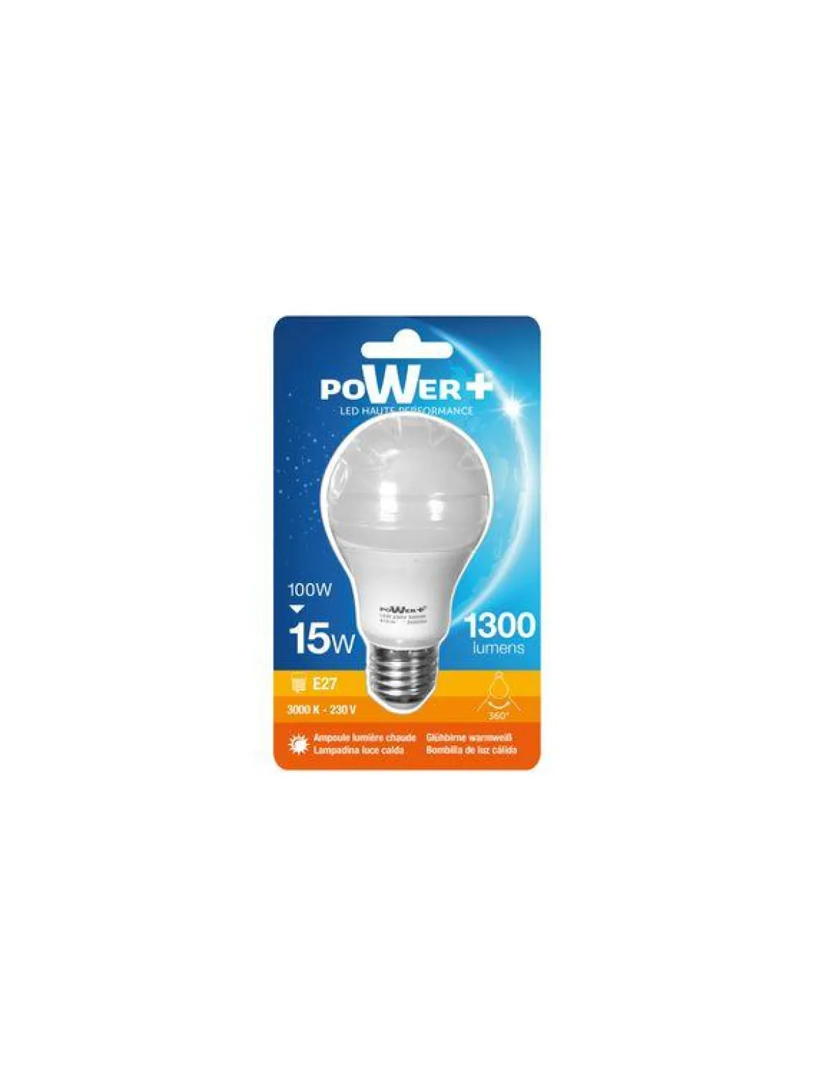 AMP.LED E27 15W 100W A60 LIC