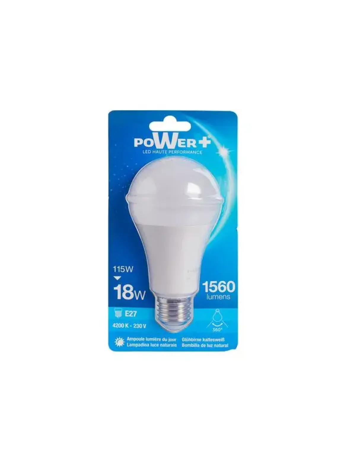 AMP.LED E27 18W 120W A65 LIC