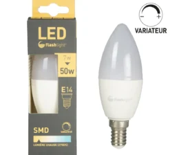 AMPOULE LED BOUGIE E14 7W AVEC VARIATEUR