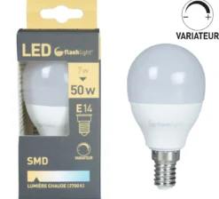 AMPOULE LED BOULE E14 7W AVEC VARIATEUR