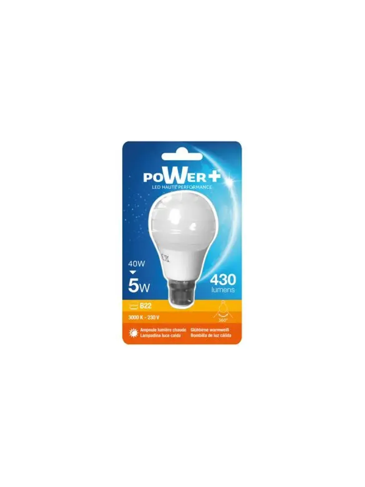 AMPOULE LED B22 5W 40W