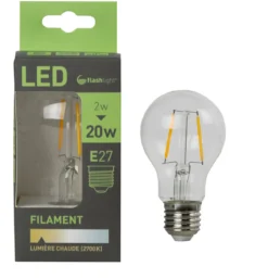 AMPOULE LED 2 FILAMENTS E27 2W