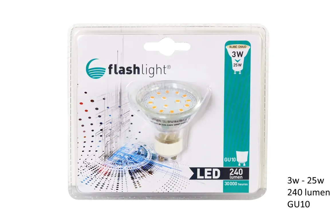 AMPOULE LED SPOT GU10 3W