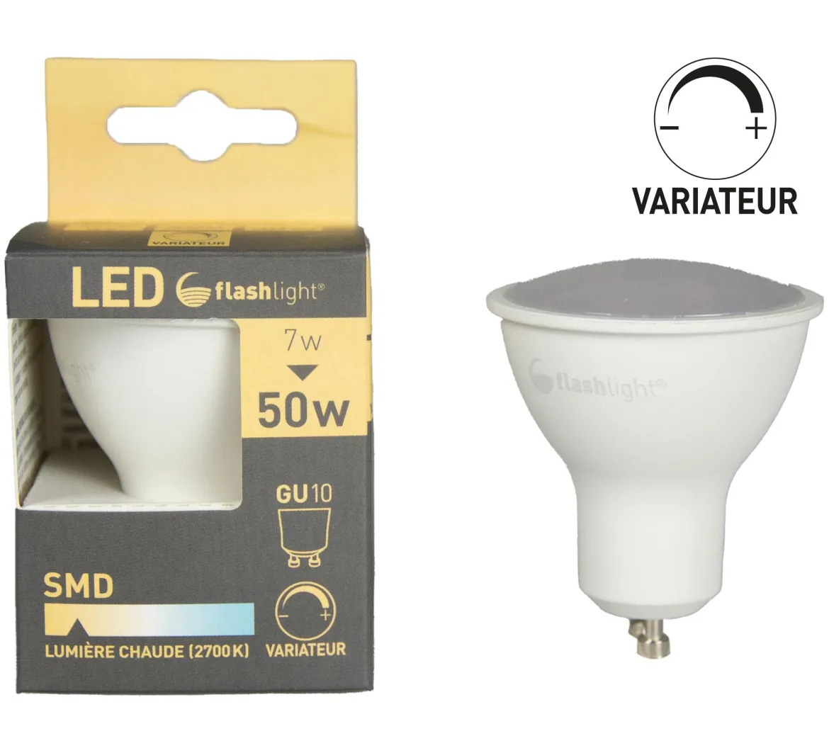 AMPOULE LED SPOT GU10 7W AVEC VARIATEUR