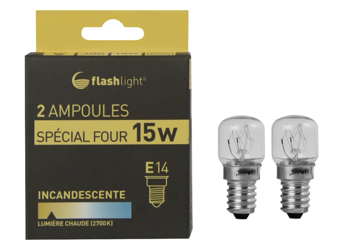 2 AMPOULES FOUR E14 15W