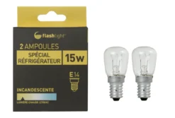 2 AMPOULES FRIGO E14 15W