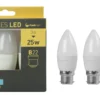 3 AMPOULES LED BOUGIE B22 3W