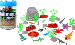 ANIMAUX MARINS AVEC DECOR X36 PIECES