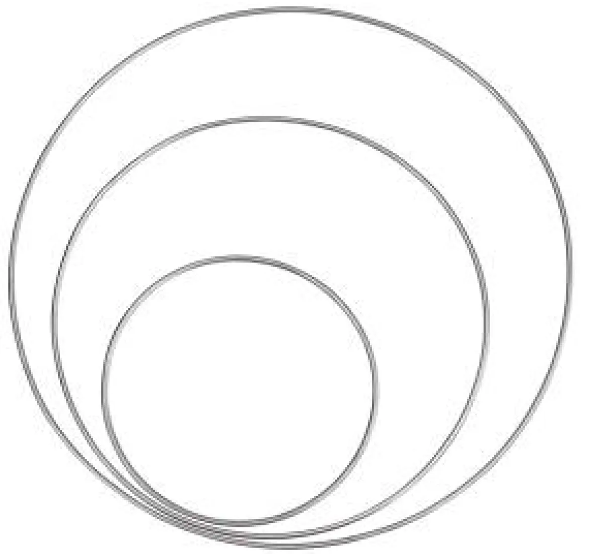 ANNEAU METAL POUR ATTRAPE REVES 10. 15. 20 CM X 3 PCS