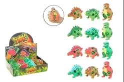 ANTI STRESS DINOSAURE BOYAUX ROUGES H6 9CM