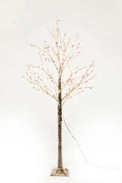 ARBRE EXTERIEUR GIVRE 120 LEDS BLANC CHAUD H.150CM