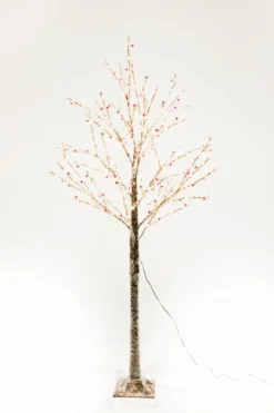 ARBRE EXTERIEUR GIVRE 120 LEDS BLANC CHAUD H.90CM