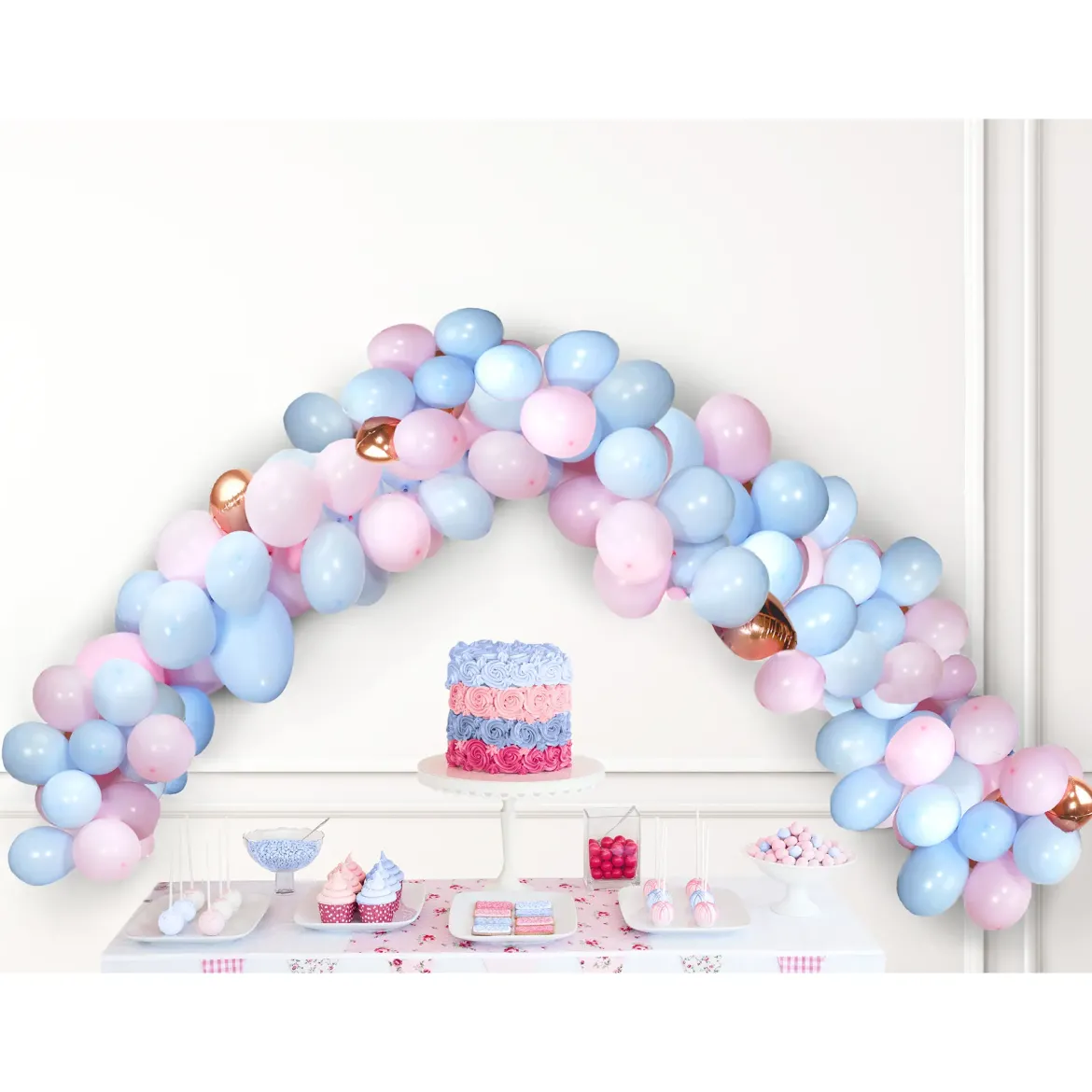 ARCHE BABY SHOWER 125 BALLONS