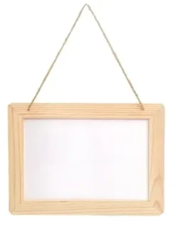 ARDOISE TABLEAU BLANC A SUSPENDRE 25X18.5X1CM