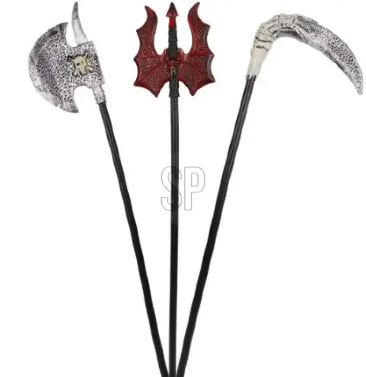 ARME H.120CM HALLOWEEN HACHE FAUCILLE OU TRIDENT