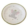 ASSIETTE CARTON ELEPHANT COURONNE 18CM 300G X6 PIECES