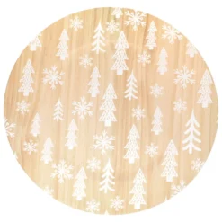 ASSIETTE DE PRESENTATION BOIS SAPIN BLANC D.33CM