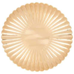 ASSIETTE DE PRESENTATION COQUILLE OR D.33CM