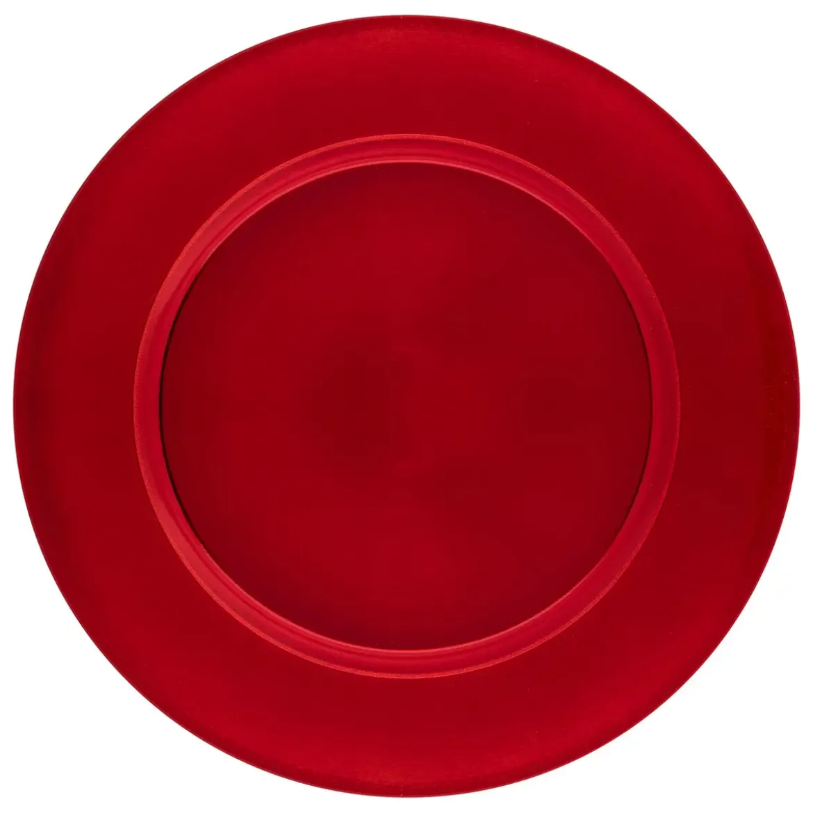 ASSIETTE DE PRESENTATION LISSE ROUGE