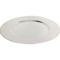 ASSIETTE DE PRESENTATION RONDE BOIS ARGENT 33CM