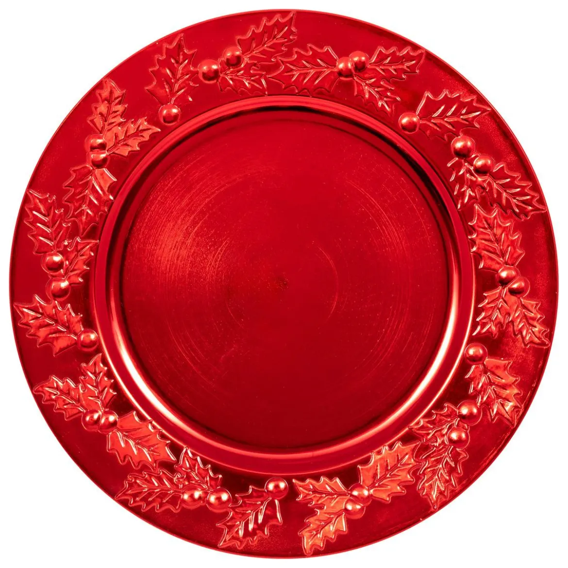 ASSIETTE DE PRESENTATION ROUGE D.33CM