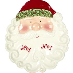 ASSIETTE EN CERAMIQUE PERE NOEL 23.5X20.5X3CM