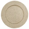 ASSIETTE PRESENTATION RONDE PAILLETEE OR D.33CM