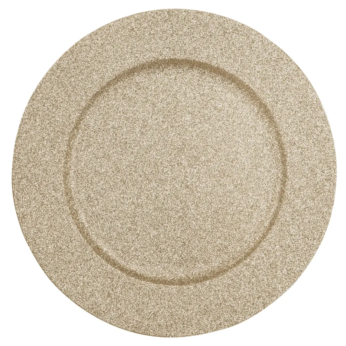 ASSIETTE PRESENTATION RONDE PAILLETEE OR D.33CM