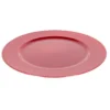 ASSIETTE RONDE CREUSE ROUGE BORD POIS 33X1.5CM
