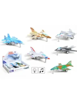 AVION DE CHASSE SON ET LUMIERE RETRO FRICTION