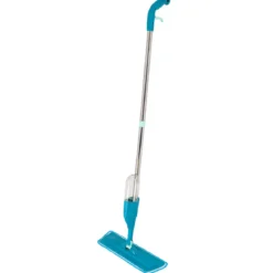 BALAI PLAT AVEC VAPORISATEUR ET HOUSSE MICROFIBRE BLEU