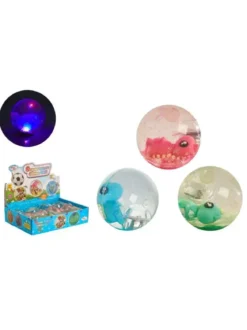 BALLE REBONDISSANTE DINOSAURE LUMINEUSE LED