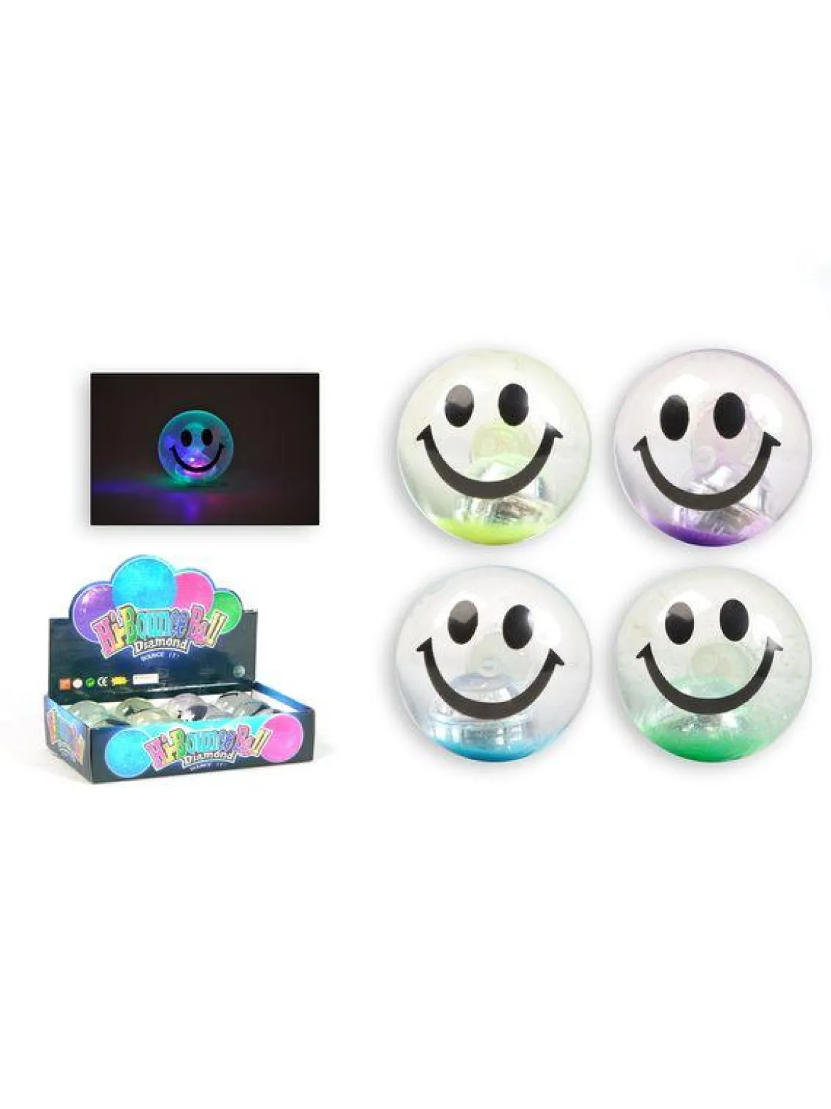 BALLE REBONDISSANTE SOURIRE LUMINEUSE