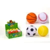 BALLES ANTI STRESS BALLON SPORT 7.5CM 4ASS