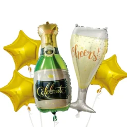 BALLON ALLUMINIUM CHAMPAGNE X4