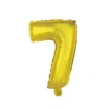BALLON CHIFFRE 7 METALLISE ALUMINIUM AVEC PAILLE H.40CM OR