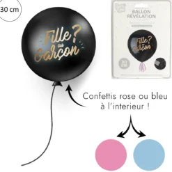 BALLON CONFETTIS BABY SHOWER