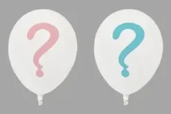 BALLON IMPRIME THEME GENDER REVEAL D.25CM X8 PIECES