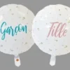 BALLON METALLIQUE GENDER REVEAL D.45CM
