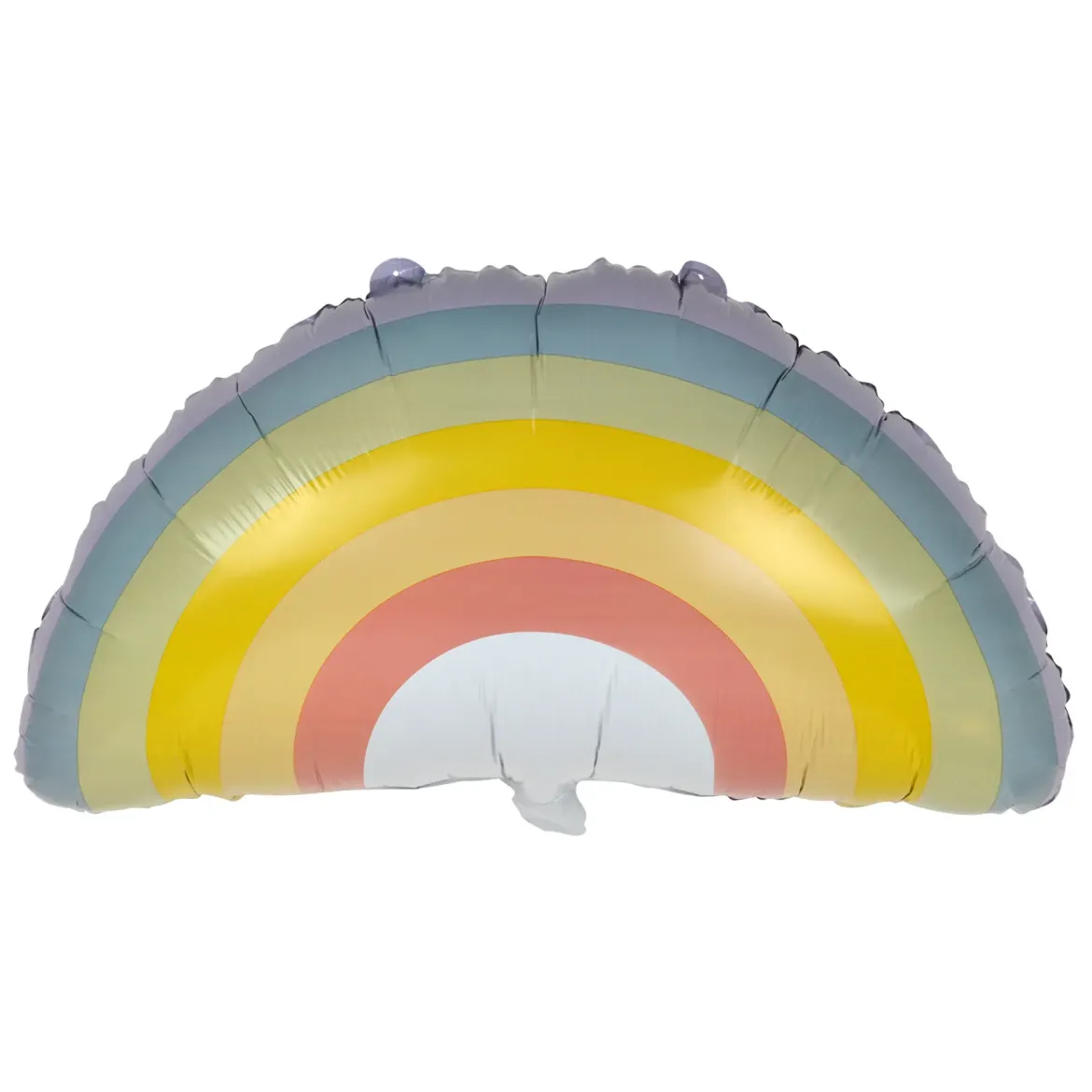 BALLON METALLISE ARC EN CIEL AVEC PAILLE 66X38CM RAINBOW