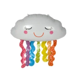 BALLON METALLISE NUAGE AVEC PAILLE 69X64CM RAINBOW