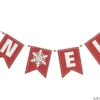 BANDEROLE NOEL 112X15CM ROUGE
