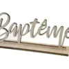 BAPTEME EN BOIS DECORATION SUR SOCLE
