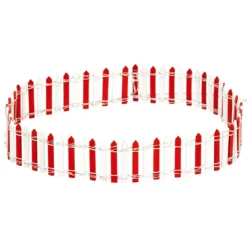 BARRIERE BLANC ROUGE 44 LEDS VILLAGE DE NOEL